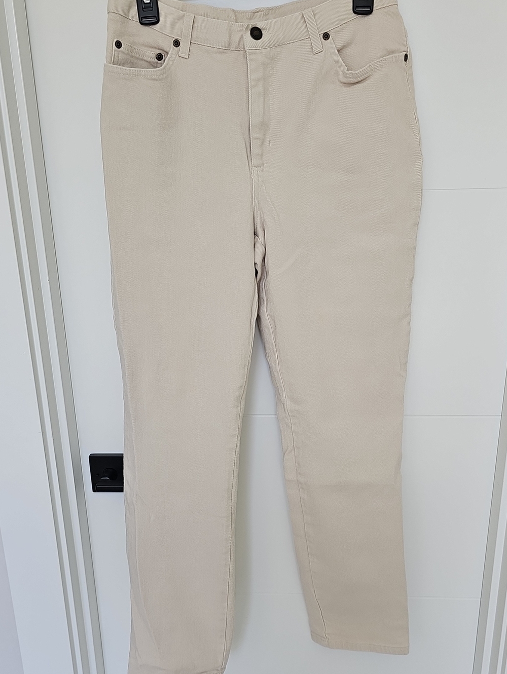 Newport News Jeanology Womens Beige Denim Jeans Pants Sz 12
